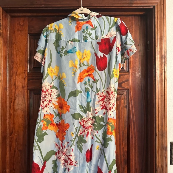 Alice + Olivia Floral Mini Dress - Blue and Red - Picture 2 of 7